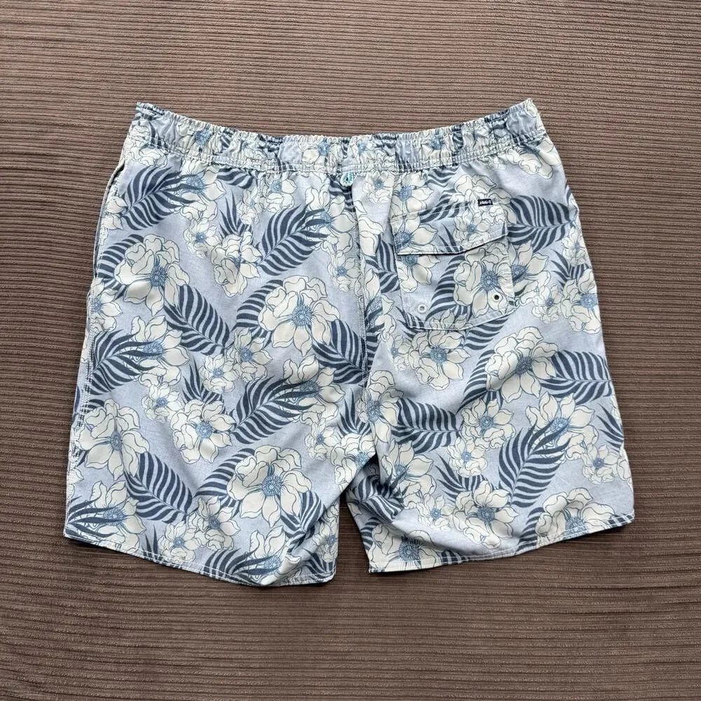 Johnnie-O Jaffa Board Short Men 2XL Floral‎ Print Drawstring Lined Beach Swim.
